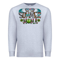 Heather Grey summer mama Premium Sweatshirt - CowhideDigitalArt