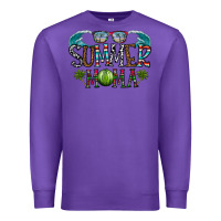Purple summer mama Premium Sweatshirt - CowhideDigitalArt