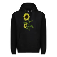 Black Buttercream Sunflower Premium Hoodie - LillyAllenDesigns