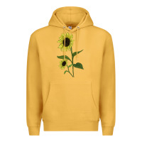 Mustard Buttercream Sunflower Premium Hoodie - LillyAllenDesigns
