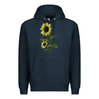Navy Buttercream Sunflower Premium Hoodie - LillyAllenDesigns