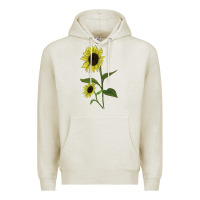 Oatmeal Heather Buttercream Sunflower Premium Hoodie - LillyAllenDesigns