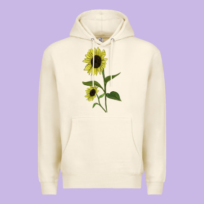 Buttercream Sunflower Premium Hoodie Designed By Lillyallendesigns