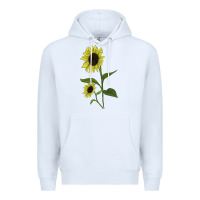 White Buttercream Sunflower Premium Hoodie - LillyAllenDesigns