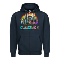 Navy the future of the world is in my classroom Zipper Hoodie - Zillion Design Studio