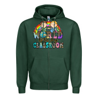 Sports Green the future of the world is in my classroom Zipper Hoodie - Zillion Design Studio