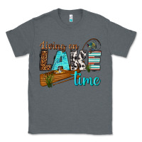 Charcoal Heather living on lake time Classic Tee - texasbilliewilder