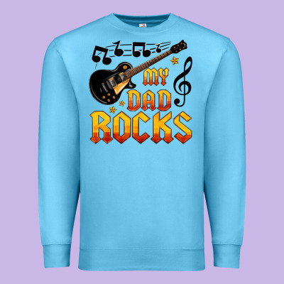 My Dad Rocks Premium Sweatshirt Designed By Hra Design Shop