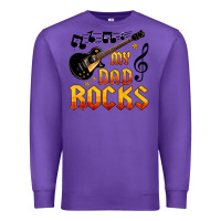 Purple my dad rocks Premium Sweatshirt - HRA Design Shop
