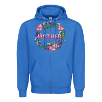 True Royal Mother With Floral Wreath Zipper Hoodie - RanaPortraitStore