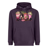 Plum let's go girls coffee cups Heavyweight Hoodie - Zillion Design Studio