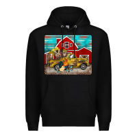 Black western truck farm animals mousepad Premium Hoodie - BarkalooDesign