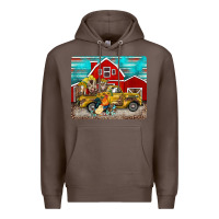Coffee western truck farm animals mousepad Premium Hoodie - BarkalooDesign