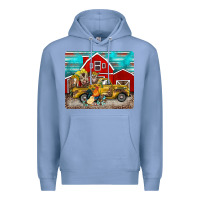 Colony Blue western truck farm animals mousepad Premium Hoodie - BarkalooDesign
