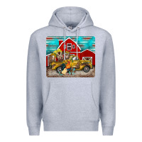 Heather Grey western truck farm animals mousepad Premium Hoodie - BarkalooDesign