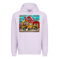 Lilac western truck farm animals mousepad Premium Hoodie - BarkalooDesign