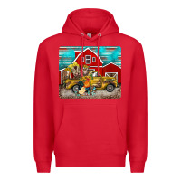 Red western truck farm animals mousepad Premium Hoodie - BarkalooDesign