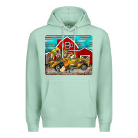 Seafoam western truck farm animals mousepad Premium Hoodie - BarkalooDesign