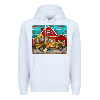 White western truck farm animals mousepad Premium Hoodie - BarkalooDesign