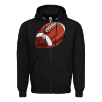 Black football Zipper Hoodie - texasbilliewilder