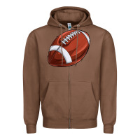Chestnut football Zipper Hoodie - texasbilliewilder