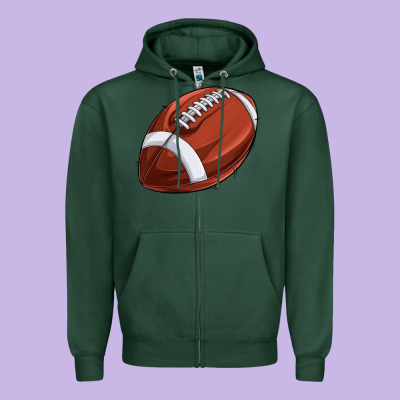 Football Zipper Hoodie Designed By Texasbilliewilder
