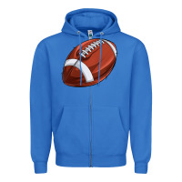True Royal football Zipper Hoodie - texasbilliewilder