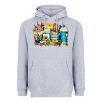 Heather Grey louisiana coffee cups Heavyweight Hoodie - Zillion Design Studio