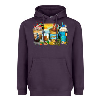 Plum louisiana coffee cups Heavyweight Hoodie - Zillion Design Studio