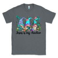 Charcoal Heather jesus is my anchor gnomes Classic Tee - Zillion Design Studio