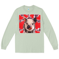 Matcha valentine's day glitter hearts pig Long Sleeve Tee - BarkalooDesign