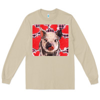 Mushroom valentine's day glitter hearts pig Long Sleeve Tee - BarkalooDesign