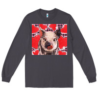 Smoke valentine's day glitter hearts pig Long Sleeve Tee - BarkalooDesign