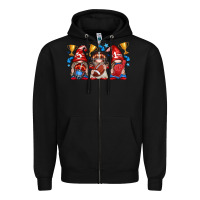 Black football gnome with element Zipper Hoodie - texasbilliewilder
