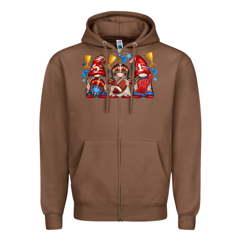 Football Gnome With Element Zipper Hoodie by texasbilliewilder | Teevron