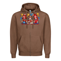 Chestnut football gnome with element Zipper Hoodie - texasbilliewilder