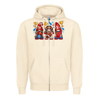 Sandshell football gnome with element Zipper Hoodie - texasbilliewilder