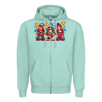 Seafoam football gnome with element Zipper Hoodie - texasbilliewilder
