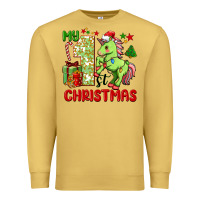 Antique Gold my first christmas unicorn Premium Sweatshirt - FaDigitalArtStudio