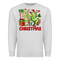 Dove Grey my first christmas unicorn Premium Sweatshirt - FaDigitalArtStudio