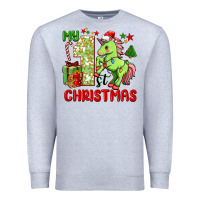 Heather Grey my first christmas unicorn Premium Sweatshirt - FaDigitalArtStudio