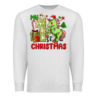 Oatmeal Heather my first christmas unicorn Premium Sweatshirt - FaDigitalArtStudio