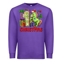 Purple my first christmas unicorn Premium Sweatshirt - FaDigitalArtStudio