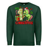 Sports Green my first christmas unicorn Premium Sweatshirt - FaDigitalArtStudio