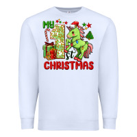White my first christmas unicorn Premium Sweatshirt - FaDigitalArtStudio