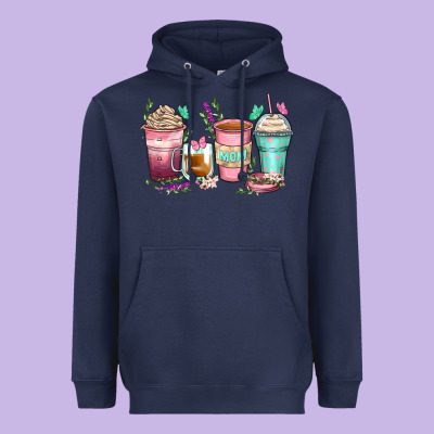 Mom Coffee Cups Heavyweight Hoodie Designed By Zillion Design Studio