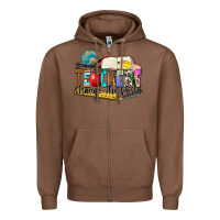Chestnut teachers change the world Zipper Hoodie - Zillion Design Studio