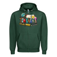 Sports Green teachers change the world Zipper Hoodie - Zillion Design Studio