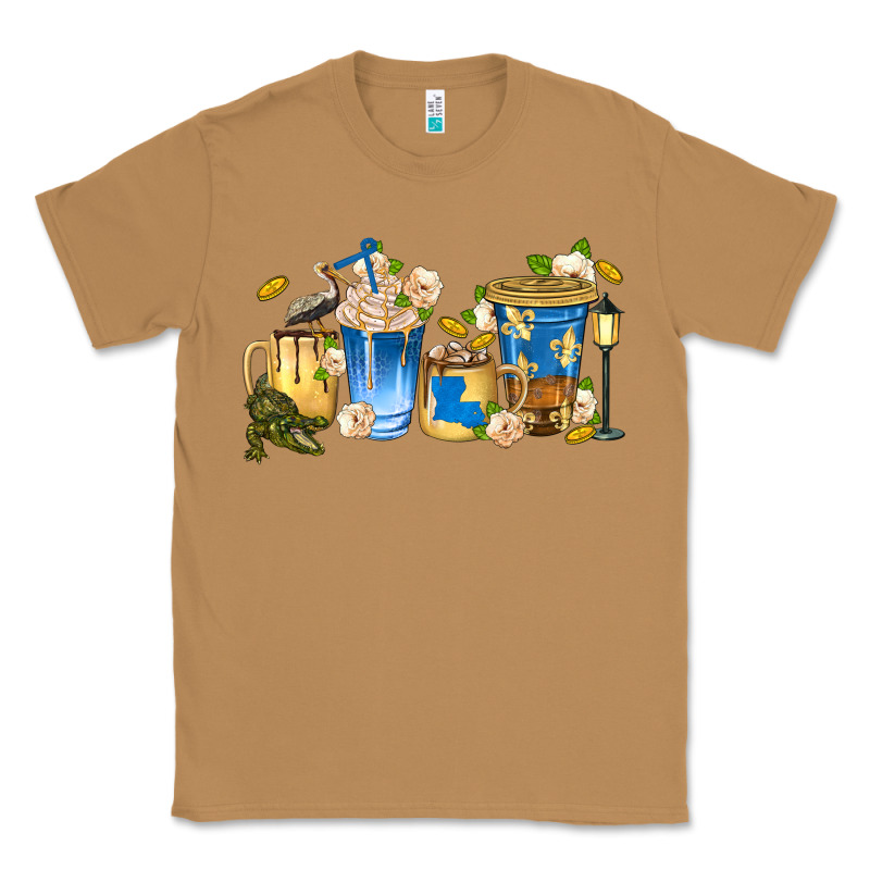 Louisiana Coffee Cups Classic Tee by texasbilliewilder | Teevron