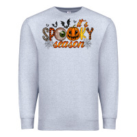 Heather Grey spooky season Premium Sweatshirt - RacoonDesign